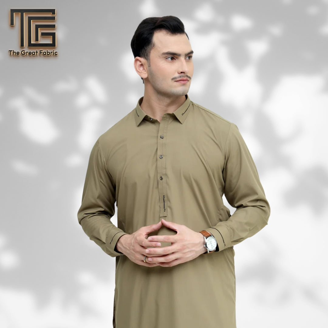 BEIGE STITCHED (SHAHSAWAR SUITING)